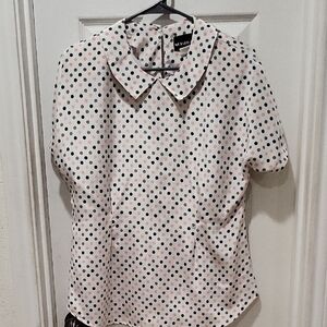 Vintage Notations Black, Olive and Pink Polka